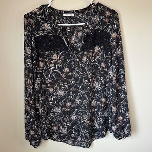 Maurices Med Brown Floral Tunic - P2P 21”